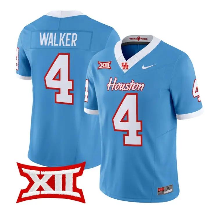Trent_Walker_Jersey_4_Houston_Cougars_2026_Football_Limited_Stitched_Blue - Daily Sport Fan Trent Walker Jersey #4 Houston Cougars 2026 Football Limited Stitched by My Store NCAA Football Jerseys