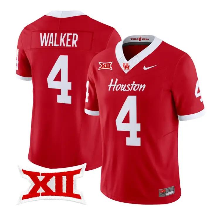 Trent_Walker_Jersey_4_Houston_Cougars_2026_Football_Limited_Stitched_Red - Daily Sport Fan Trent Walker Jersey #4 Houston Cougars 2026 Football Limited Stitched by My Store NCAA Football Jerseys