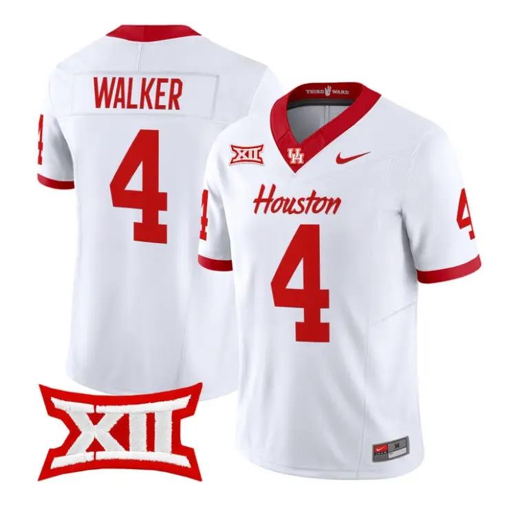 Trent_Walker_Jersey_4_Houston_Cougars_2026_Football_Limited_Stitched_White - Daily Sport Fan Trent Walker Jersey #4 Houston Cougars 2026 Football Limited Stitched by My Store NCAA Football Jerseys
